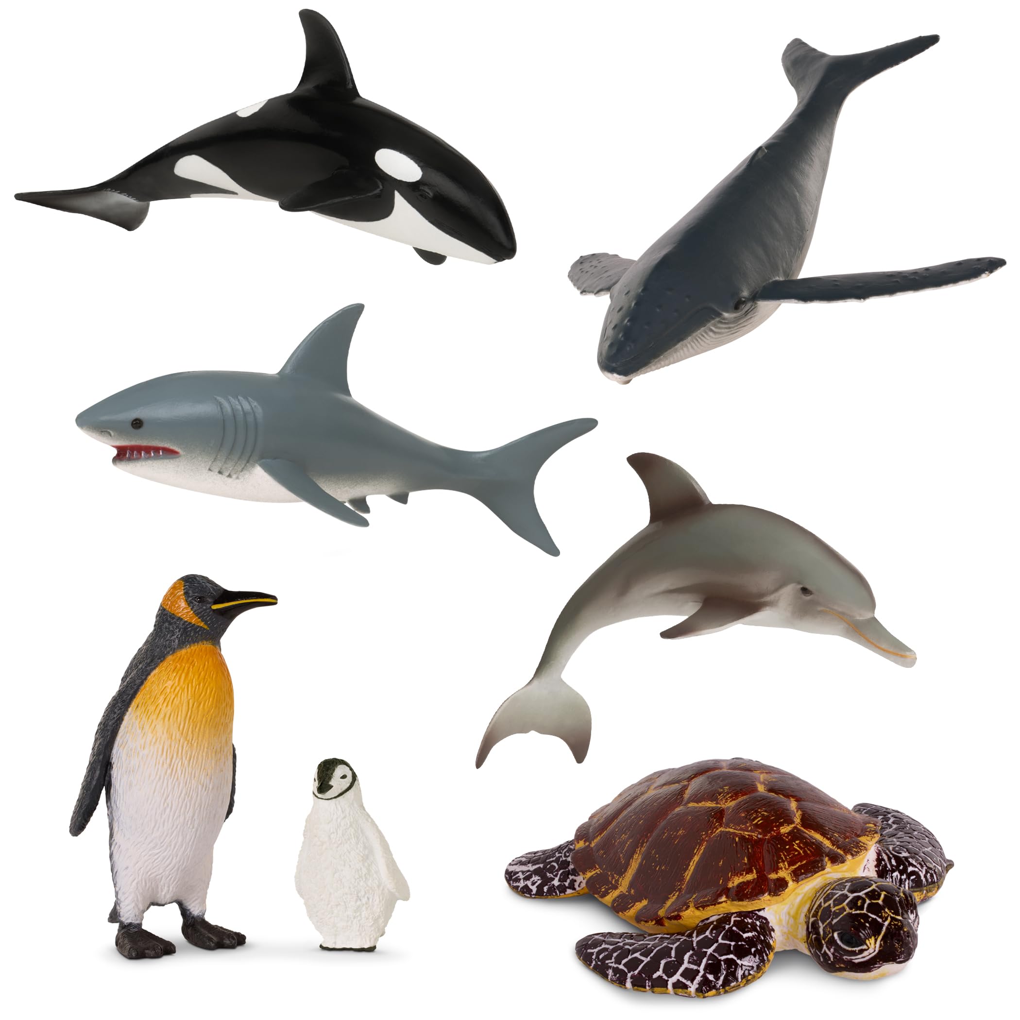 Set De Animales Marinos De Juguete Terra De Battat De Más De 3 Años Con 7 Figuras - Venta Internacional.