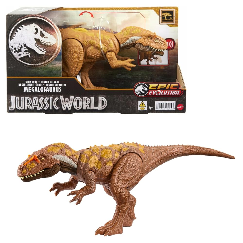 Figura De Dinosaurio Mattel Jurassic World Wild Roar Megalosaurus - Venta Internacional.
