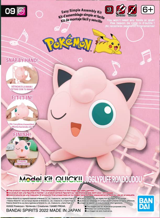 Foto 3 pulgar | Kit Modelo Bandai Hobby Pokémon #09 Jigglypuff Spirits ¡rápido! - Venta Internacional.