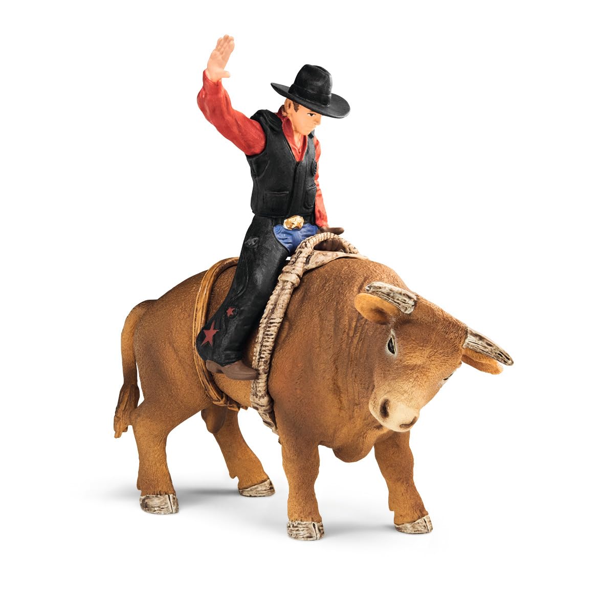 Juego De Juguetes Schleich Farm World Cowboy Bull Riding, 4 Piezas, Más De 3 Años - Venta Internacional.