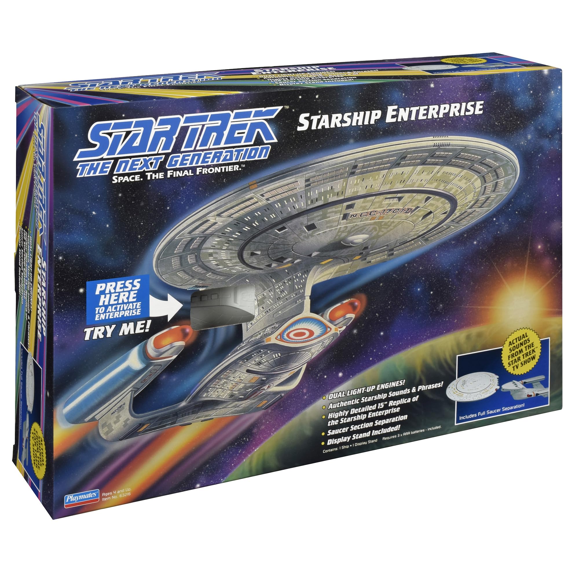 Foto 7 pulgar | Ship Playmates Star Trek Next Generation Enterprise D - Venta Internacional.