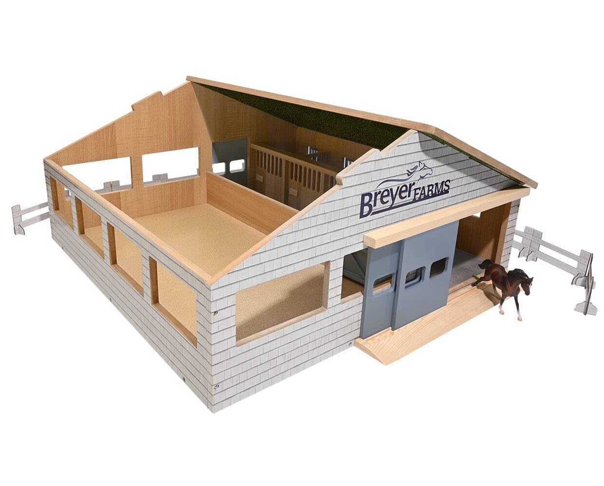 Foto 4 pulgar | Establo Playset Breyer Horses Farms Deluxe Arena Con 2 Caballos - Venta Internacional.