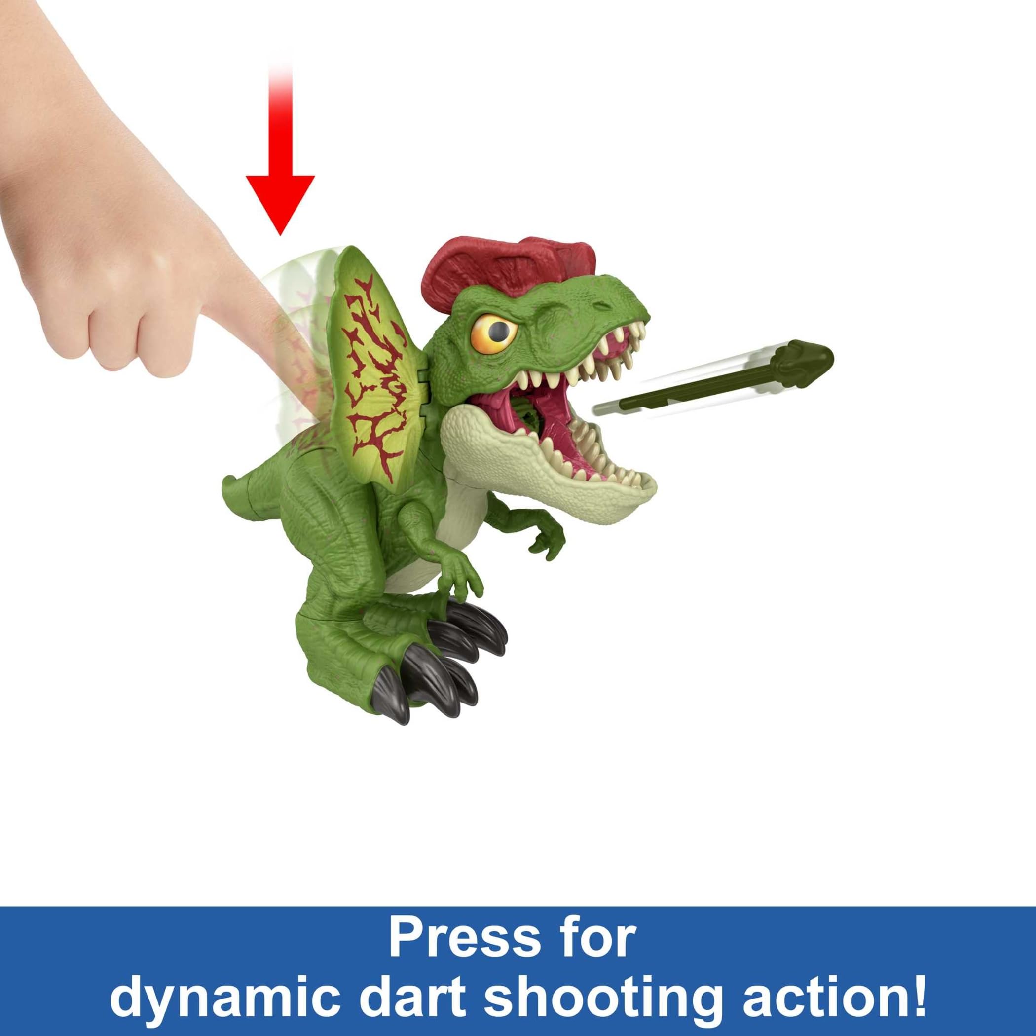Foto 3 | Dinosaurio De Juguete Mattel Jurassic World Uncaged Dilophosaurus - Venta Internacional.