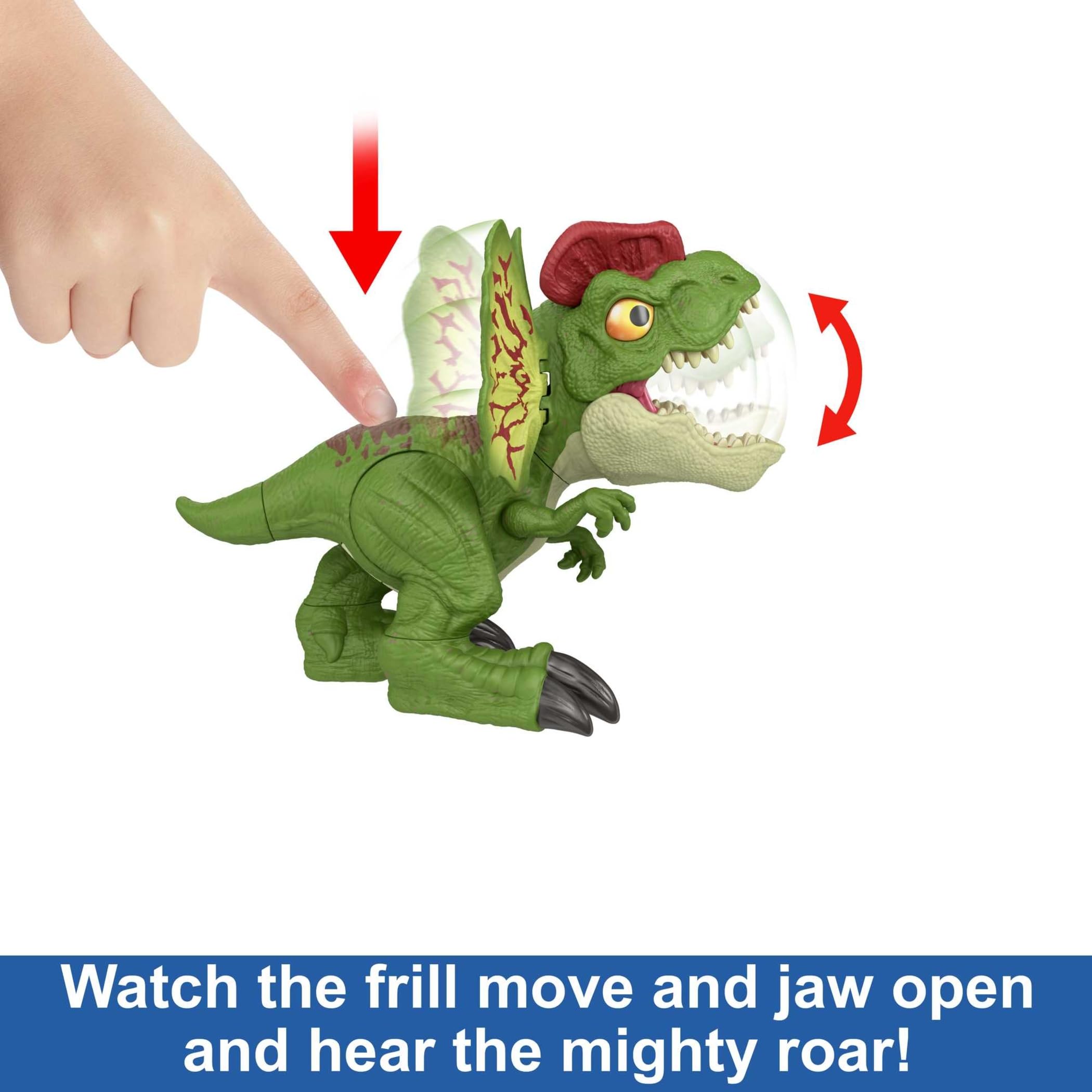 Foto 5 pulgar | Dinosaurio De Juguete Mattel Jurassic World Uncaged Dilophosaurus - Venta Internacional.