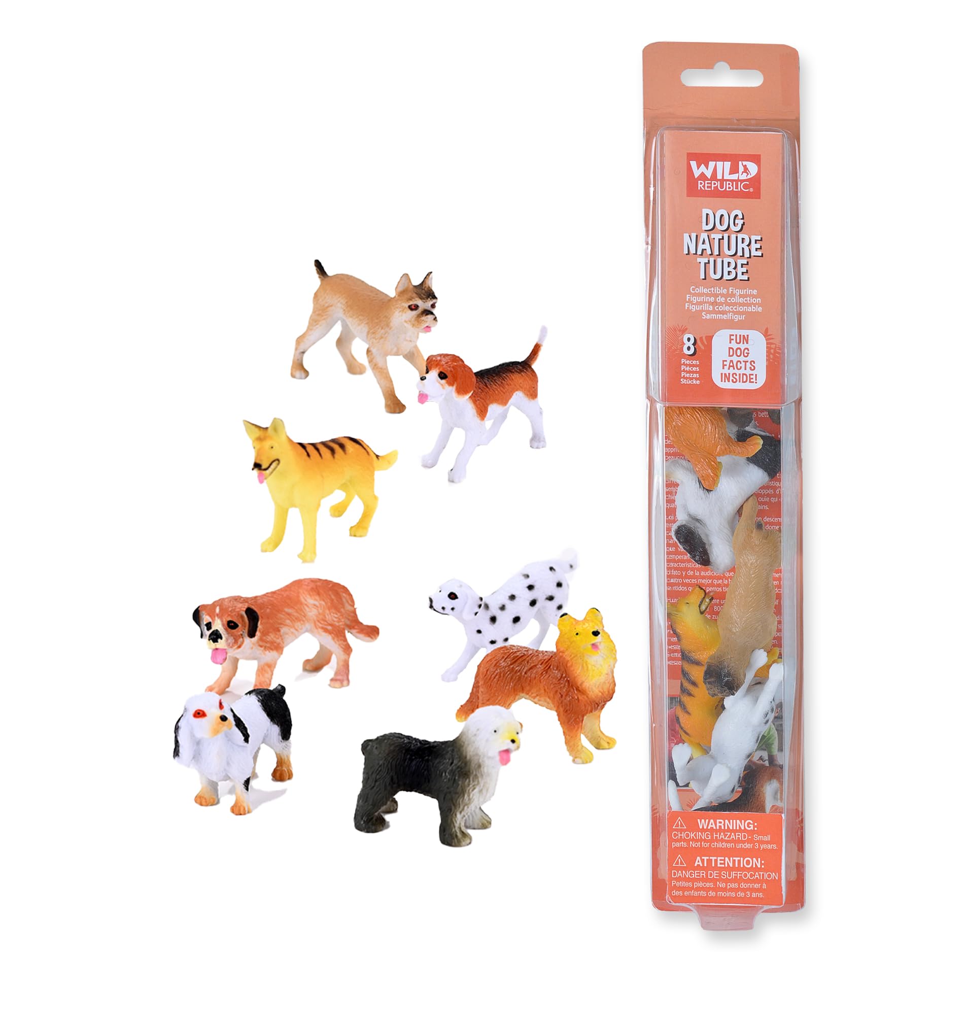 Foto 2 pulgar | Tubo Toy Wild Republic Dog Nature Con 8 Figuras De Perros Para Niños A Partir De 3 Años - Venta Internacional.