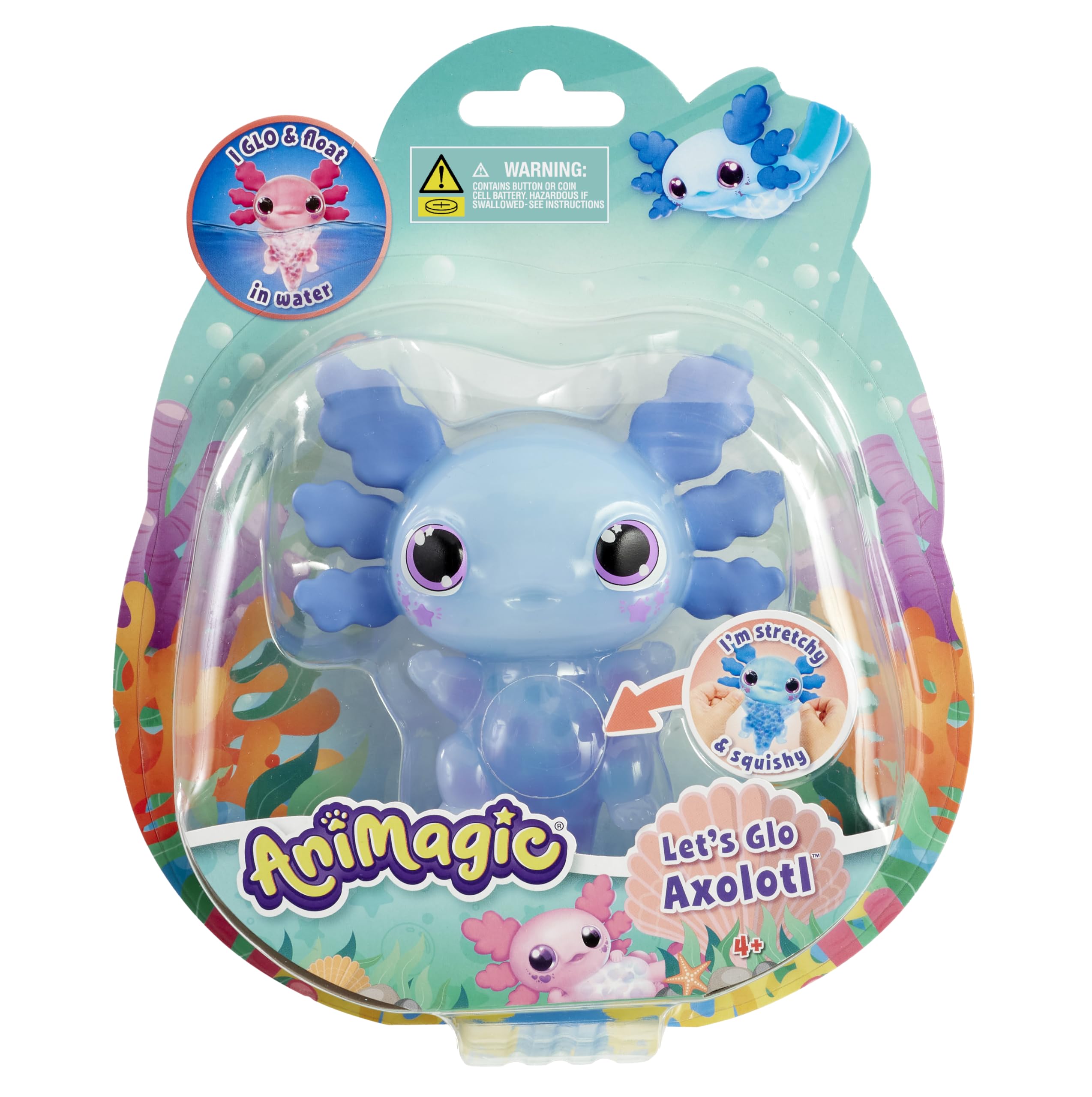 Foto 2 pulgar | Toy Goliath Animagic Let's Glo Axolotl Blue Para Niños Mayores De 4 Años - Venta Internacional.