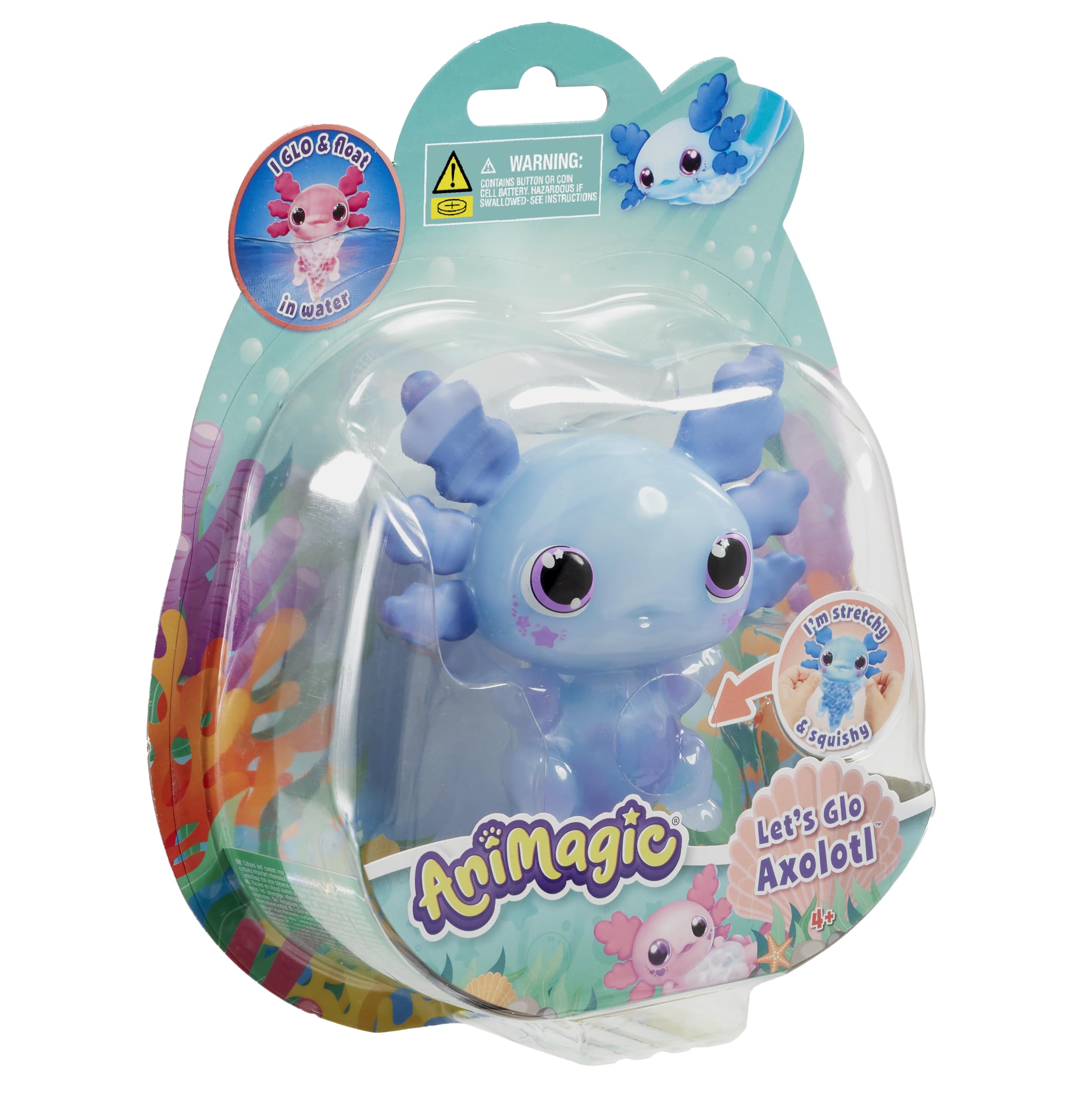 Foto 6 pulgar | Toy Goliath Animagic Let's Glo Axolotl Blue Para Niños Mayores De 4 Años - Venta Internacional.