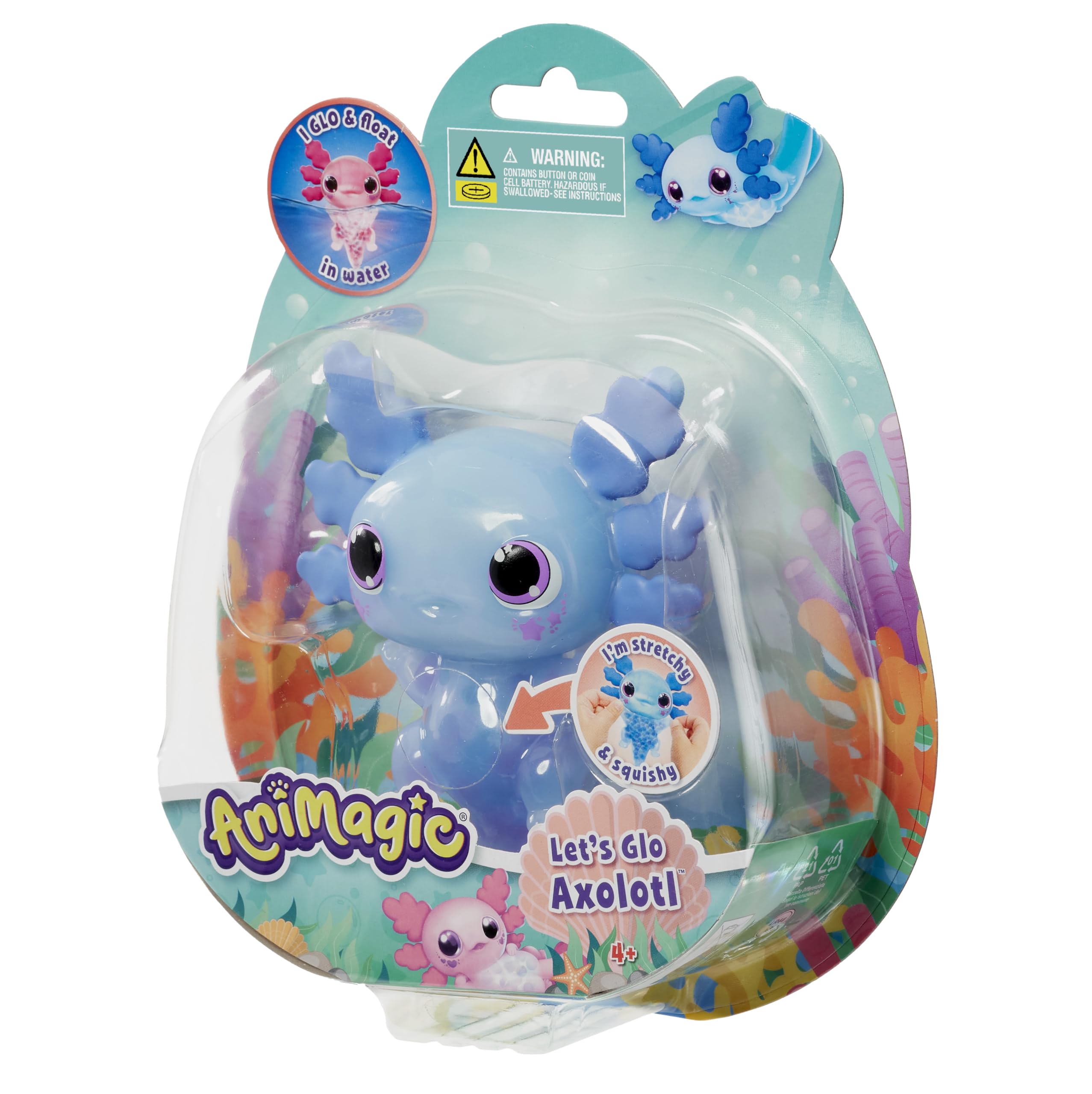 Foto 7 pulgar | Toy Goliath Animagic Let's Glo Axolotl Blue Para Niños Mayores De 4 Años - Venta Internacional.