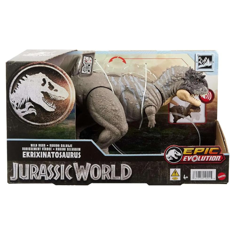 Foto 7 pulgar | Figura De Dinosaurio Mattel Jurassic World Wild Roar Ekrixinatosaurus - Venta Internacional.