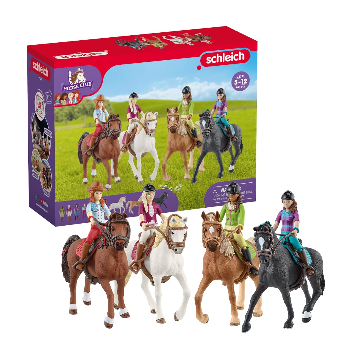 Foto 2 pulgar | Playset Schleich Horse Club Ride Out Con 4 Jinetes Para Niñas Mayores De 5 Años - Venta Internacional.