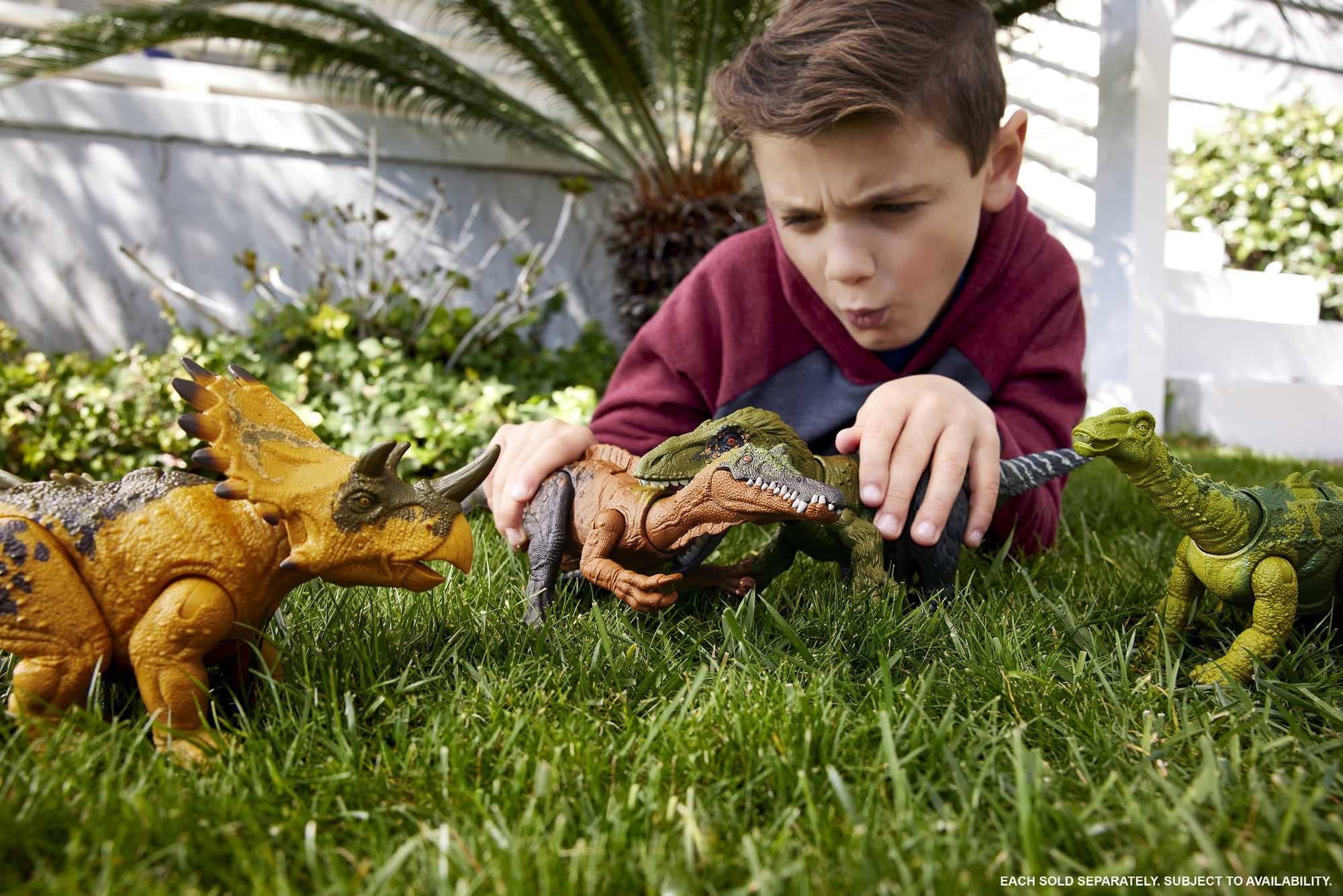 Foto 3 pulgar | Juguete De Dinosaurio Mattel Jurassic World Wild Roar Irritator, 28 Cm - Venta Internacional.