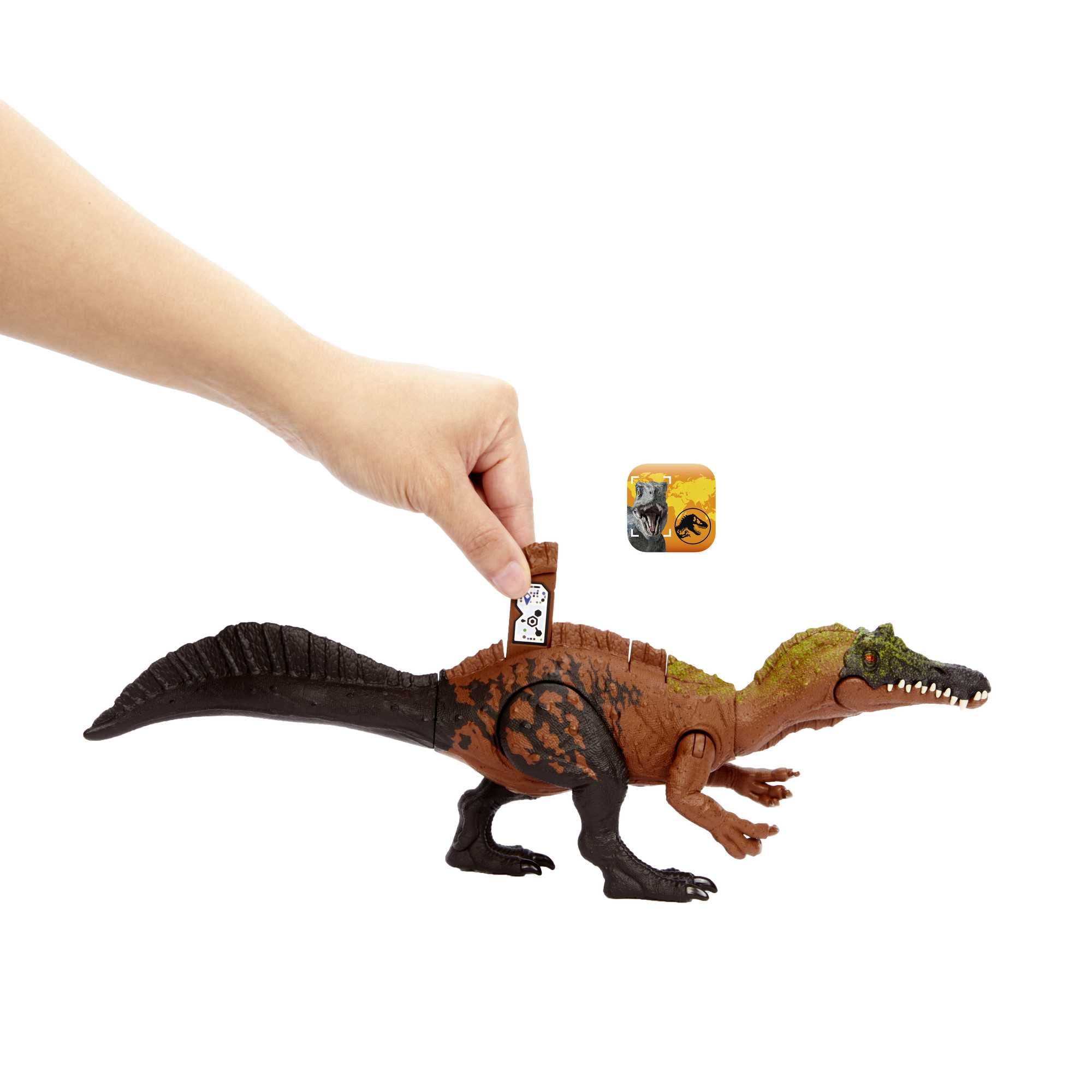 Foto 3 | Juguete De Dinosaurio Mattel Jurassic World Wild Roar Irritator, 28 Cm - Venta Internacional.