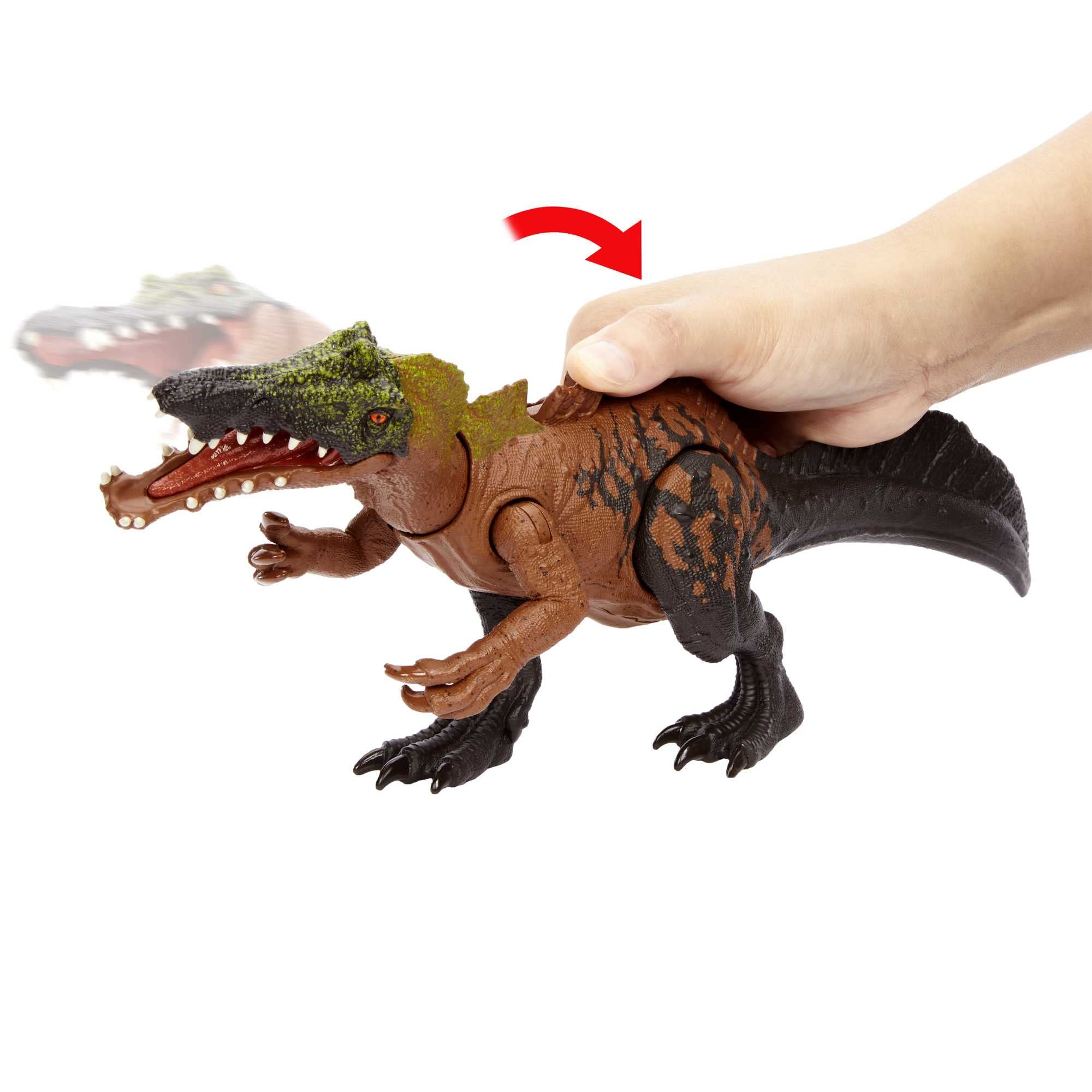 Foto 6 pulgar | Juguete De Dinosaurio Mattel Jurassic World Wild Roar Irritator, 28 Cm - Venta Internacional.