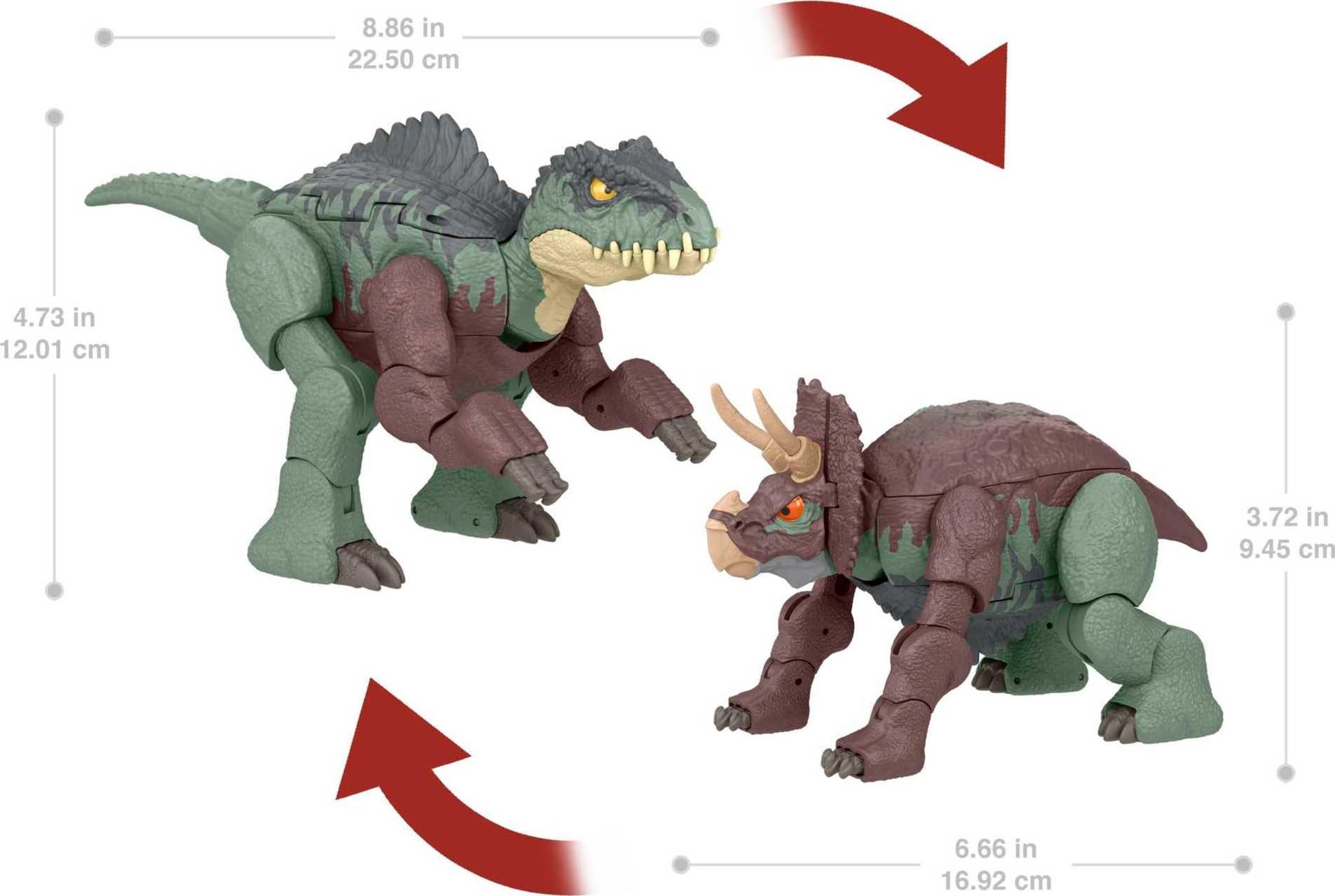 Foto 6 pulgar | Dinosaurio 2 En 1 Toy Mattel Jurassic World Fierce Changers - Venta Internacional.