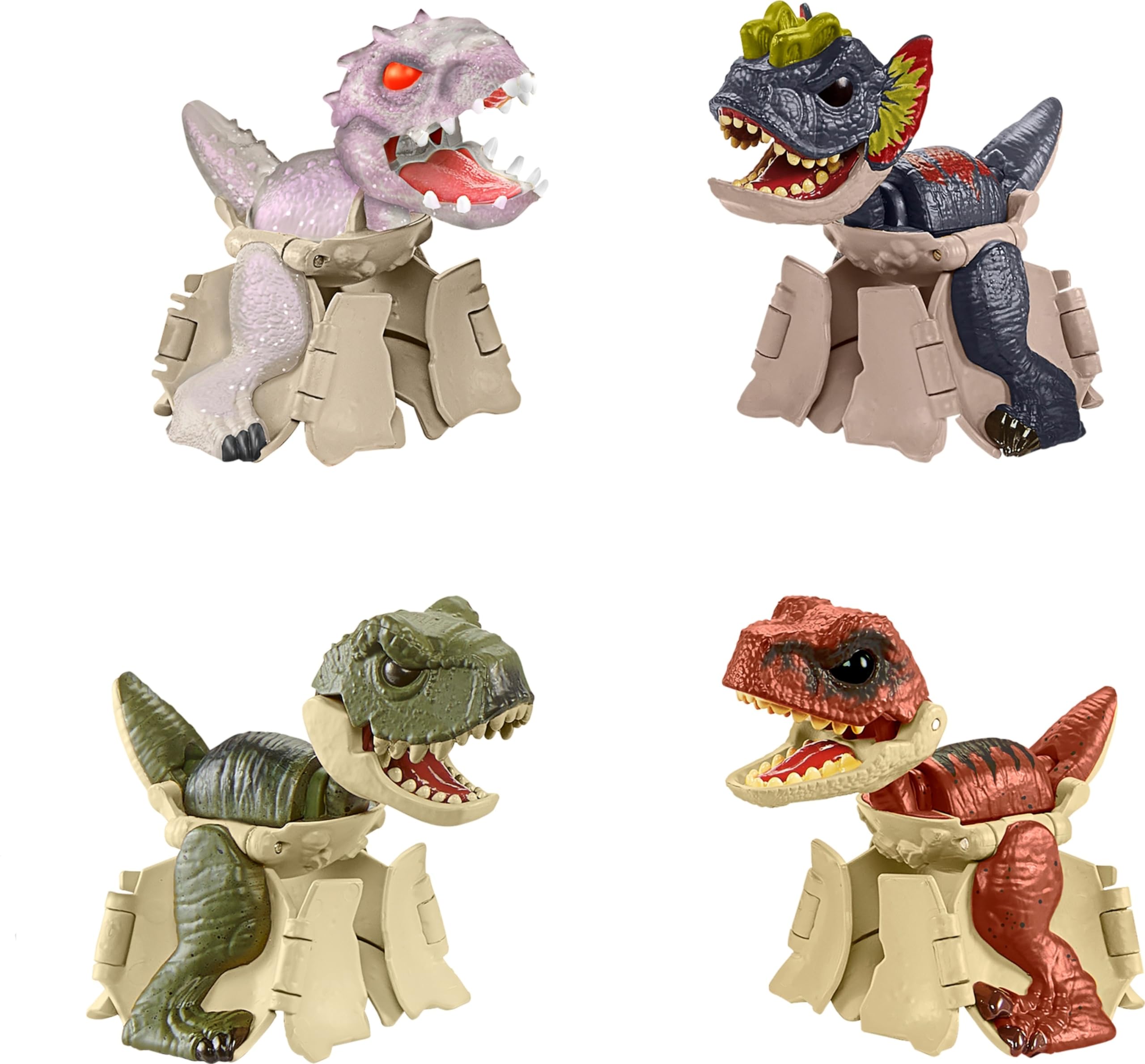 Jurassic World De Toy Mattel, Paquete De 4 Unidades, Transforma Huevos En Dinosaurios - Venta Internacional.