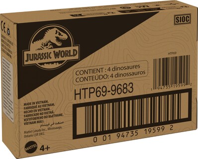 Foto 6 | Jurassic World De Toy Mattel, Paquete De 4 Unidades, Transforma Huevos En Dinosaurios - Venta Internacional.
