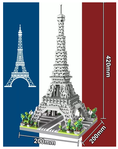 Foto 5 pulgar | Bloques De Construcción Puzzle Wünd 3d Torre Eiffel Maquetas