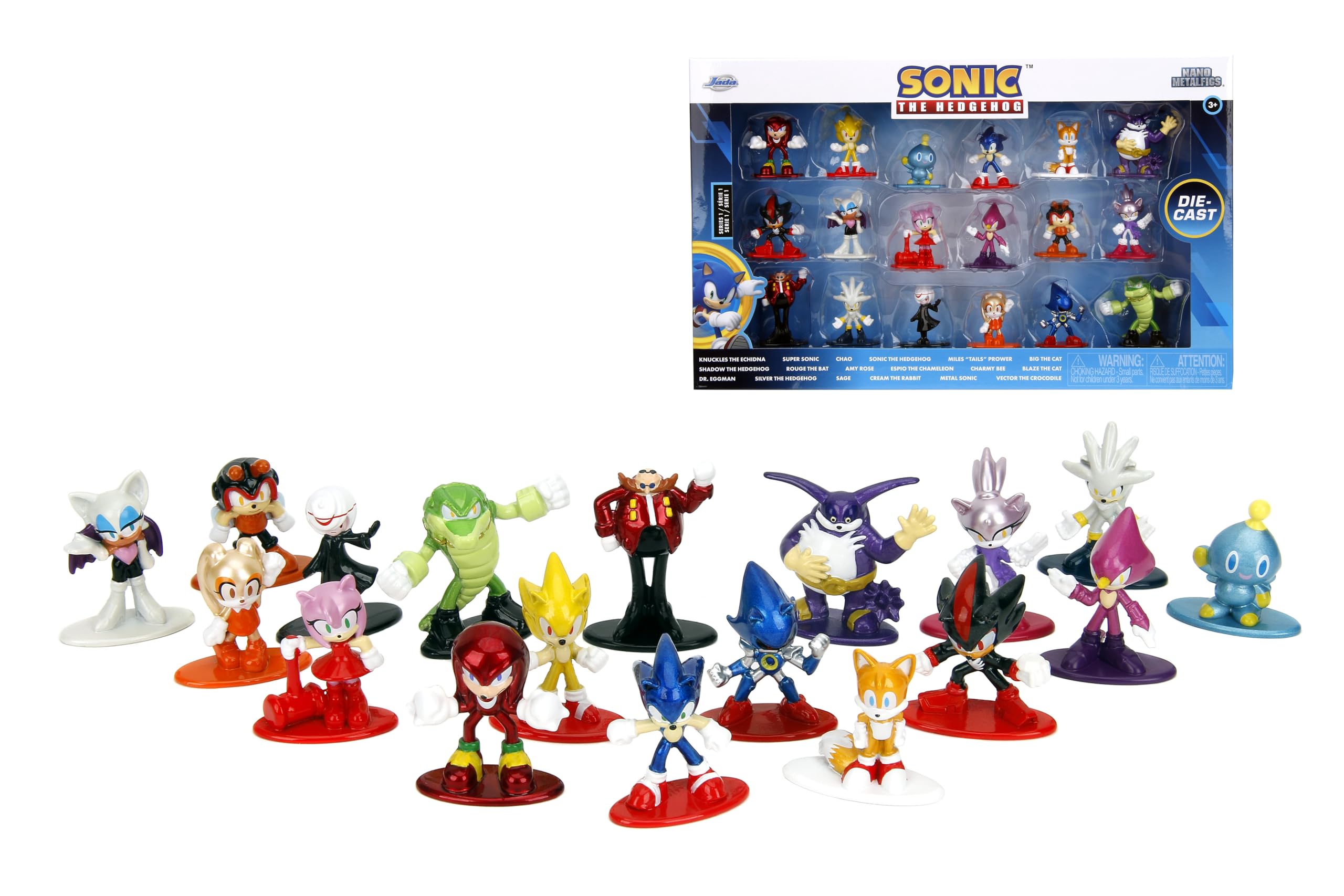 Foto 2 pulgar | Figuras Fundidas A Presión De Sonic The Hedgehog De Jada Toys, Paquete De 18 Unidades, 4 Cm - Venta Internacional.