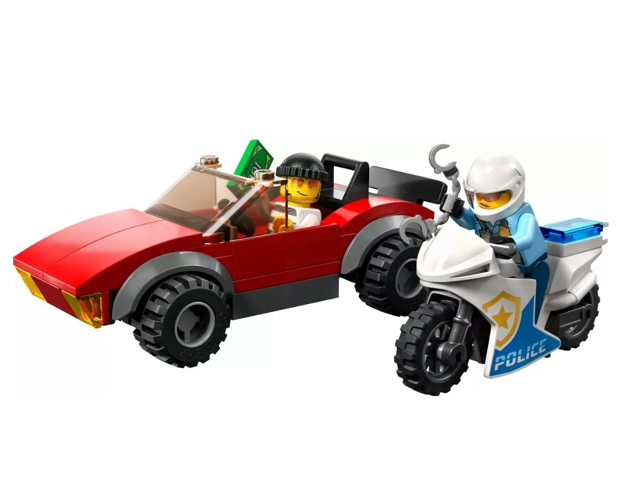 Foto 3 pulgar | Kit Lego City Moto de Policía y Coche 59 Piezas