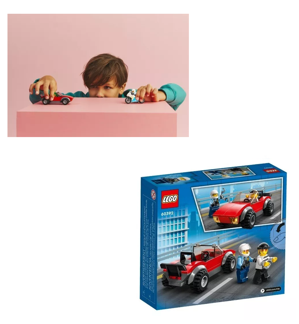 Foto 5 | Kit Lego City Moto de Policía y Coche 59 Piezas