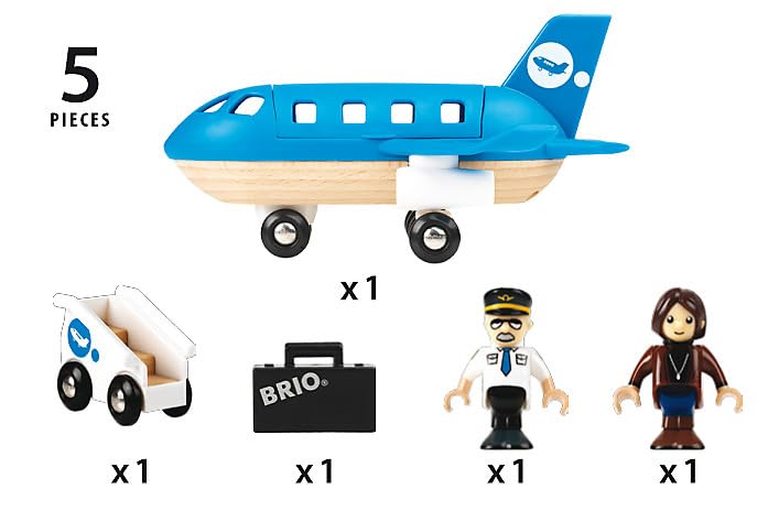 Foto 4 pulgar | Juego De Madera Toy Airplane Brio World 33306 Con Juguetes Ferroviarios Para Mayores De 3 - Venta Internacional.