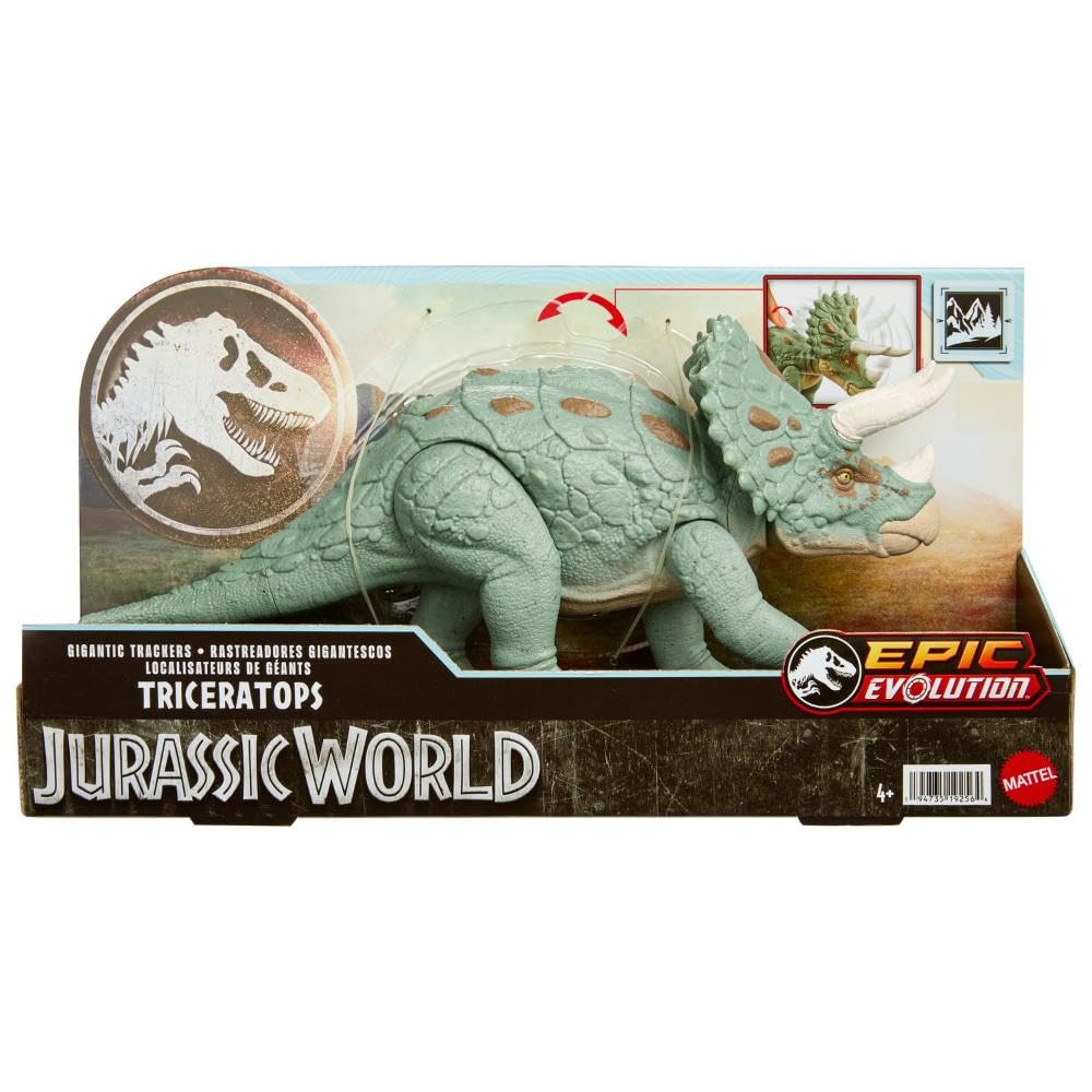 Foto 7 pulgar | Figura de Acción Mattel Jurassic World Gigantic Triceratops - Venta Internacional