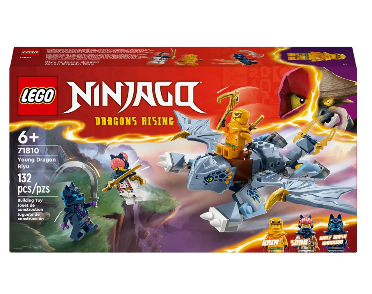 Juguete de Acción Ninja Azul LEGO Ninjago Joven Dragón Riyu