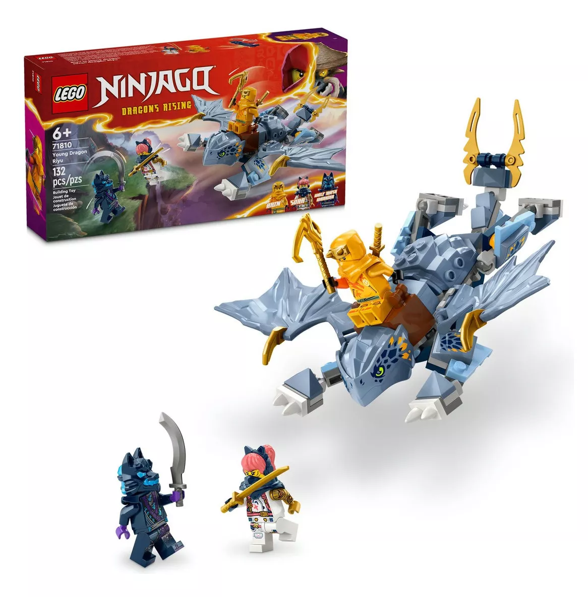 Foto 4 pulgar | Ninjago Joven Dragón Riyu Juguete De Acción Ninja Azul