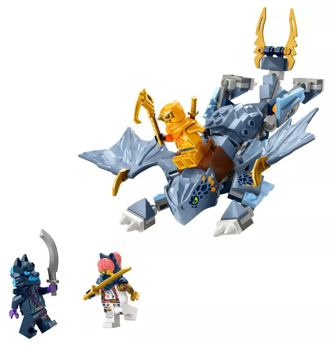 Foto 5 pulgar | Ninjago Joven Dragón Riyu Juguete De Acción Ninja Azul