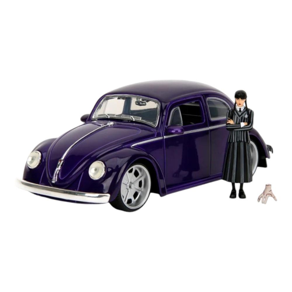 Foto 2 pulgar | Jada Toys Vehículo Wednesday Addams & Thing Volkswagen Beetle Escala 1:24 Wednesday