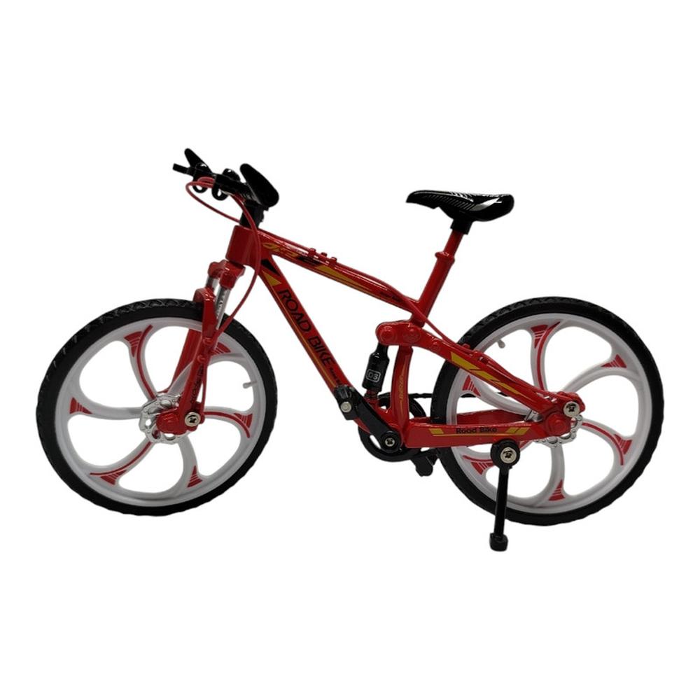 Jada Toys Vehículo Bicicleta Roja Llanta Negra Rin Blanco Escala 1:8 Mountain Bike