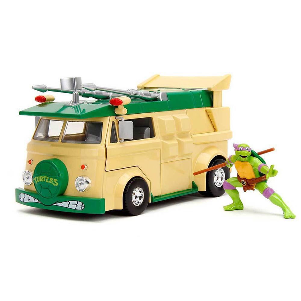 Vehículo Jada Toys Donatelo & Party Wagon Escala 1:24 Las Tortugas Ninja