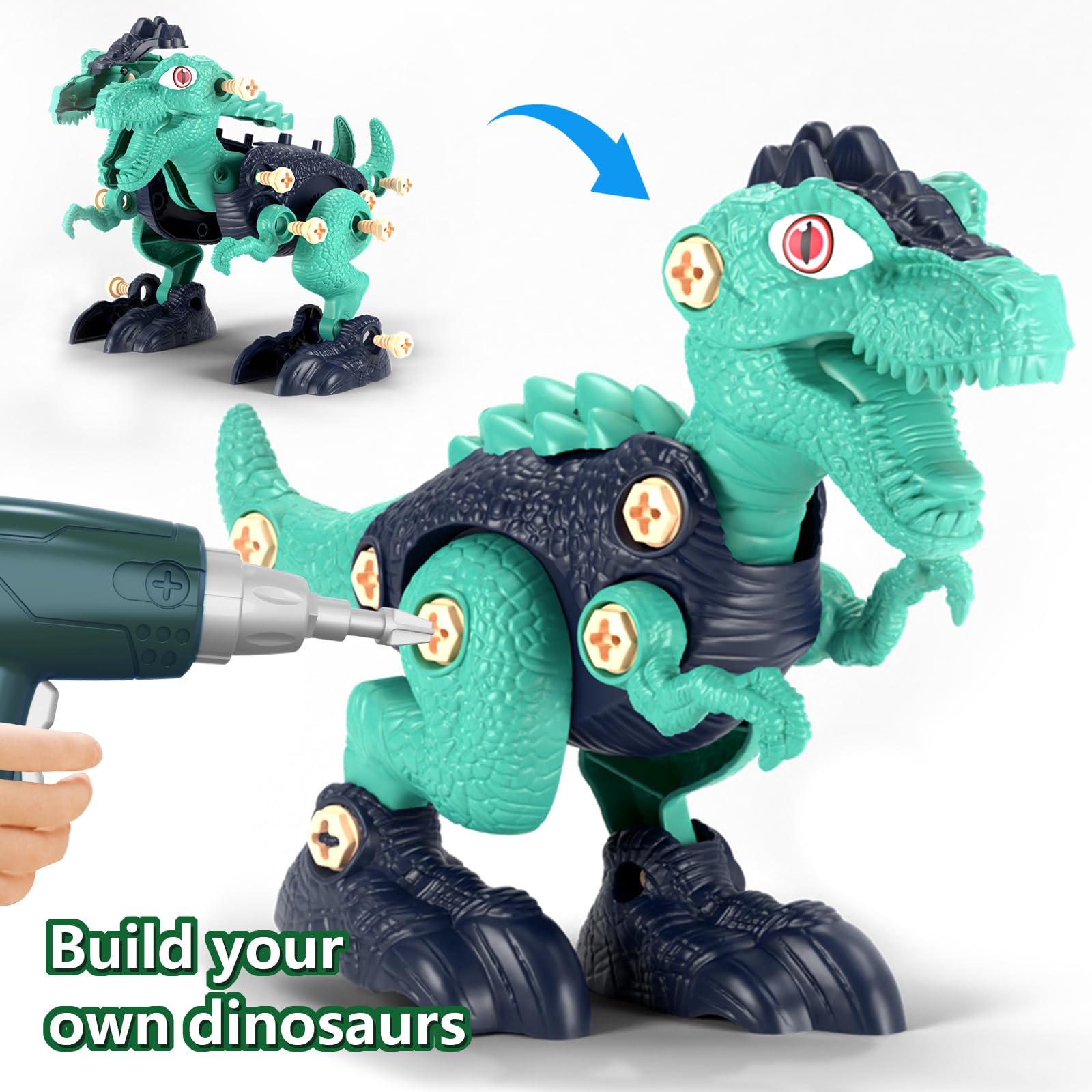 Foto 3 pulgar | Building Dinosaur Toys Jasonwell Kids Stem Con Tapete De Juego - Venta Internacional.