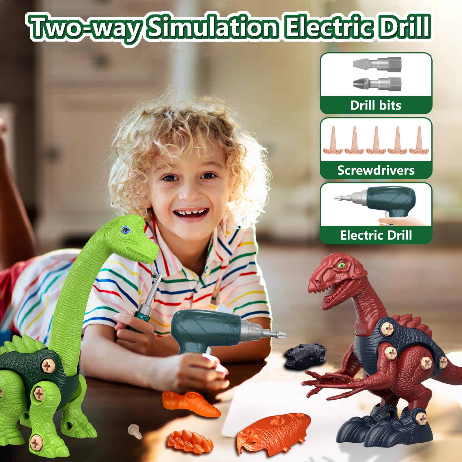 Foto 6 pulgar | Building Dinosaur Toys Jasonwell Kids Stem Con Tapete De Juego - Venta Internacional.