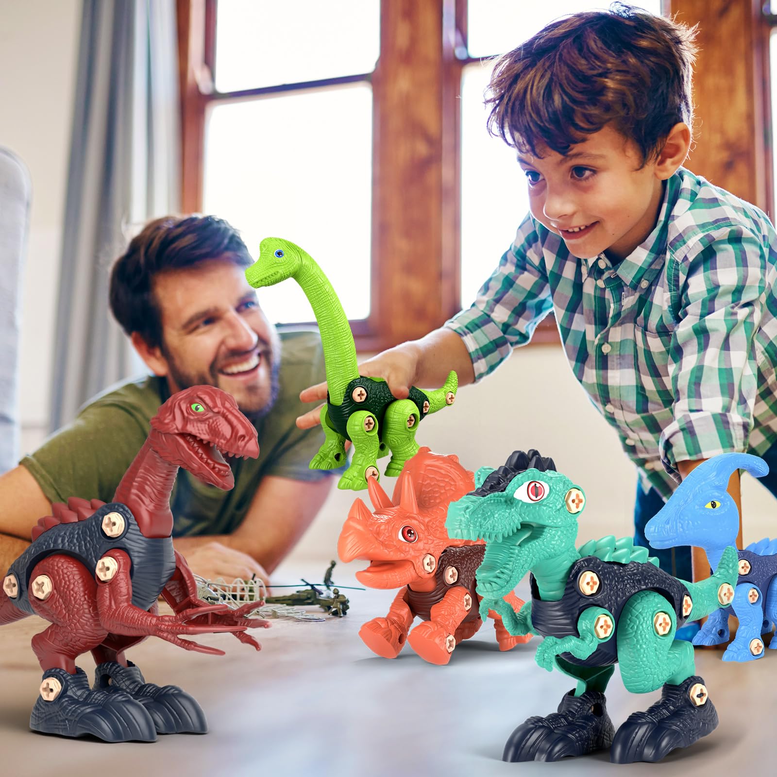 Foto 8 pulgar | Building Dinosaur Toys Jasonwell Kids Stem Con Tapete De Juego - Venta Internacional.