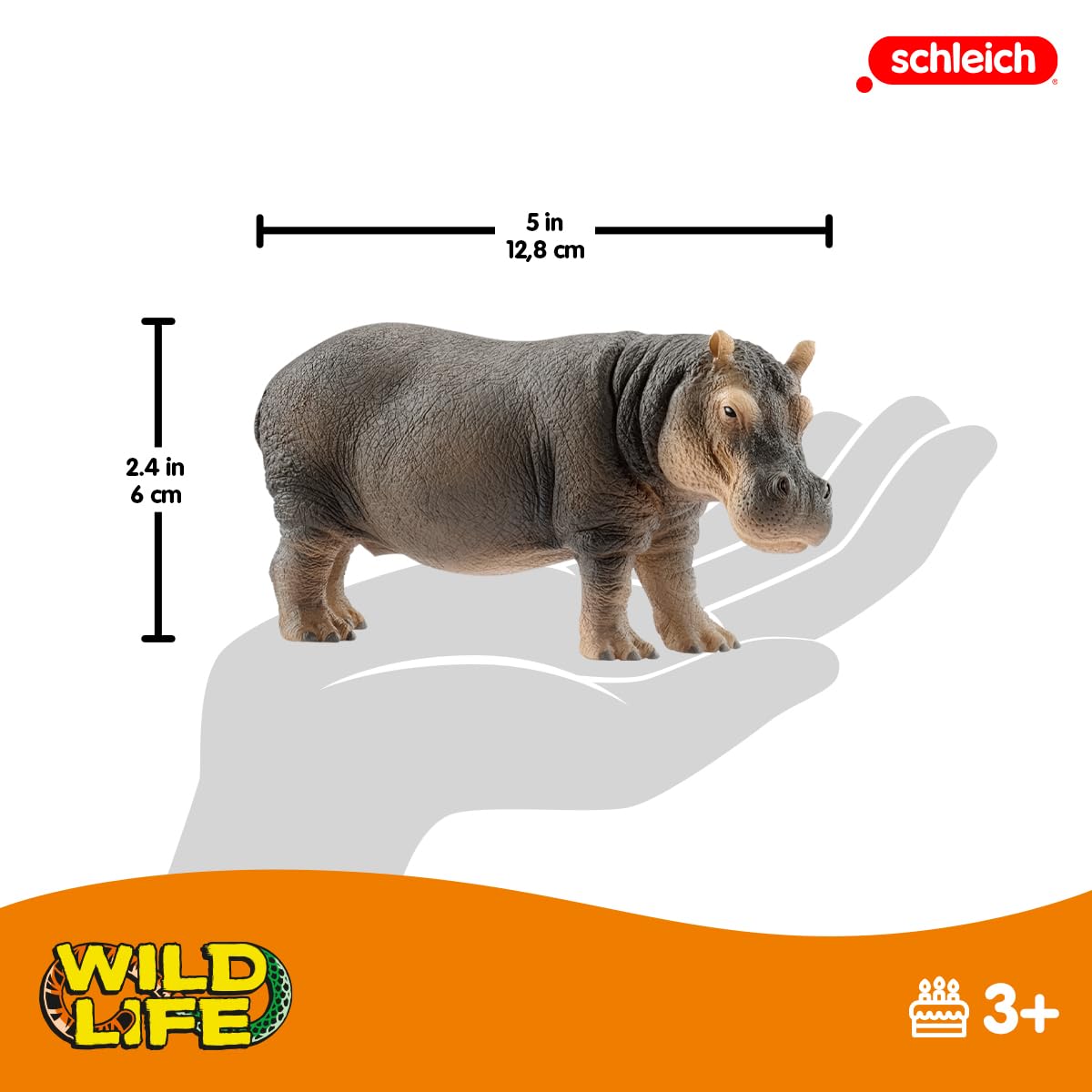 Foto 5 pulgar | Figura Schleich Wild Life De Hipopótamo Realista Con Detalles - Venta Internacional.