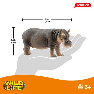 Foto 4 | Figura Schleich Wild Life De Hipopótamo Realista Con Detalles - Venta Internacional.