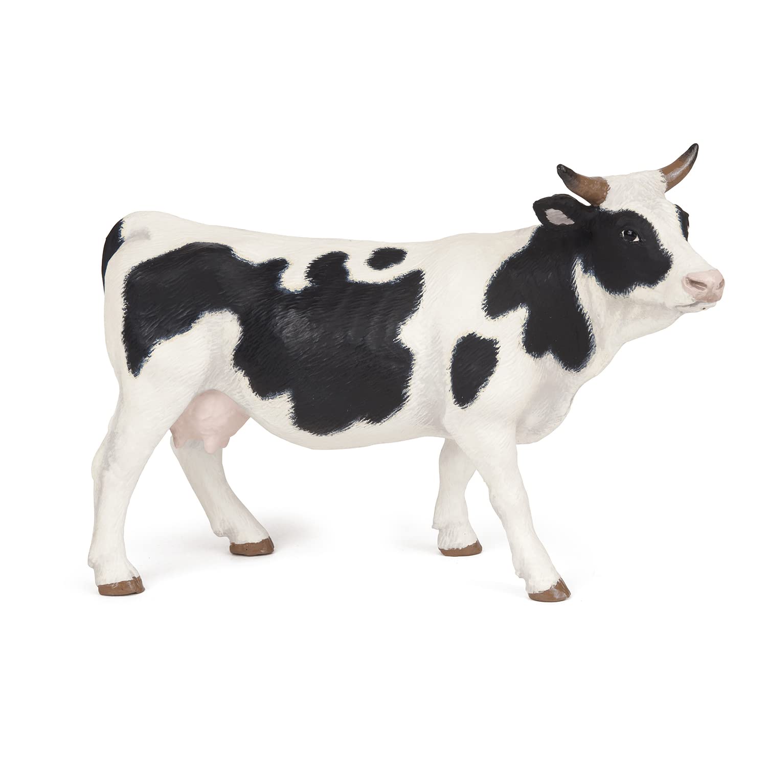 Figura Papo Farmyard Friends, Vaca Blanca Y Negra 51148 - Venta Internacional.