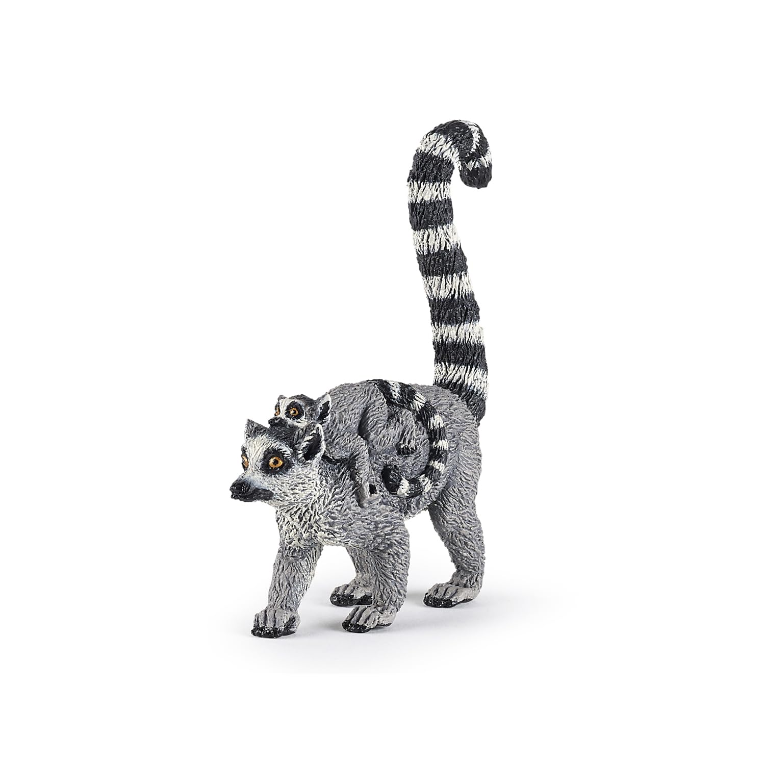 Figura Papo Wild Animal Kingdom, Lémur Y Bebé 50173, Más De 3 Años - Venta Internacional.