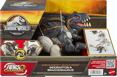 Foto 6 | Figura De Acción De Dinosaurio Mattel Jurassic World Fierce Changers - Venta Internacional.