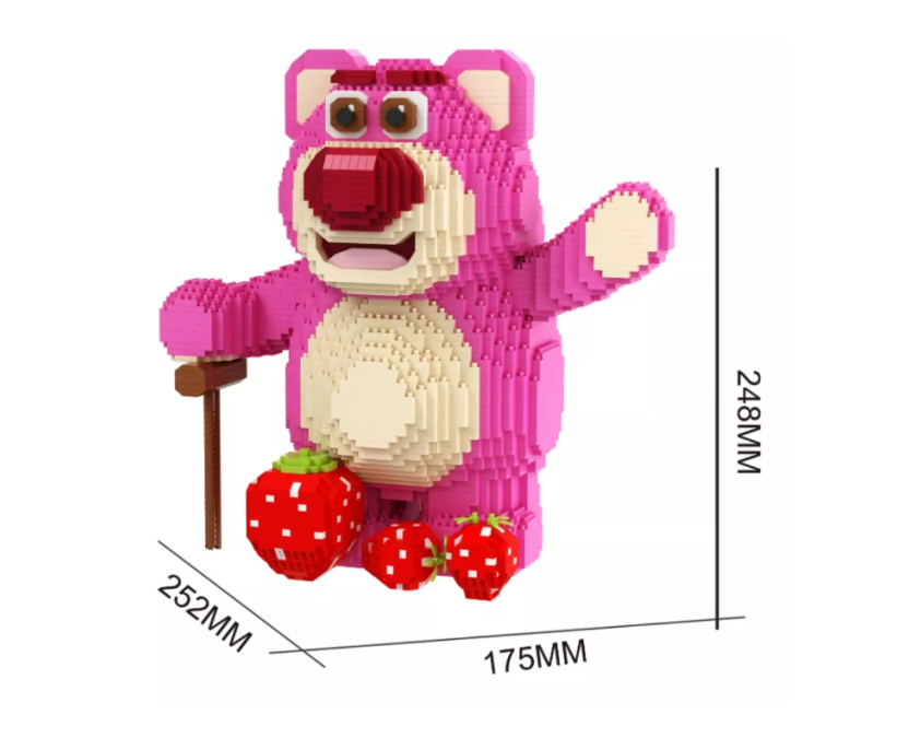 Foto 4 pulgar | Figura Armable Y Coleccion Lotso Baston Fresas Mini Bloques Color Rosa Wünd