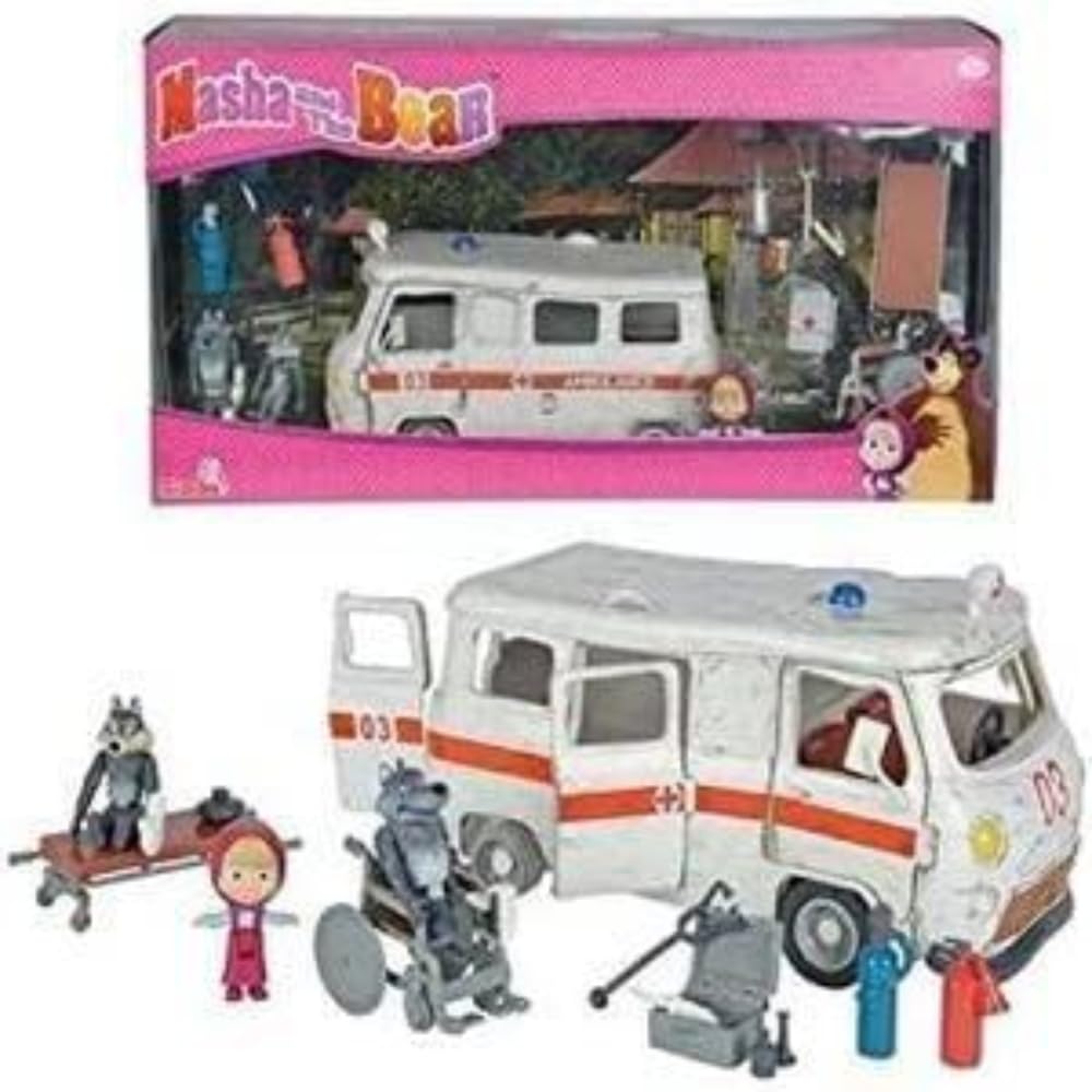 Playset Jada Toys Masha & The Bear Masha Ambulance Desde Hace Más De 3 Años - Venta Internacional.