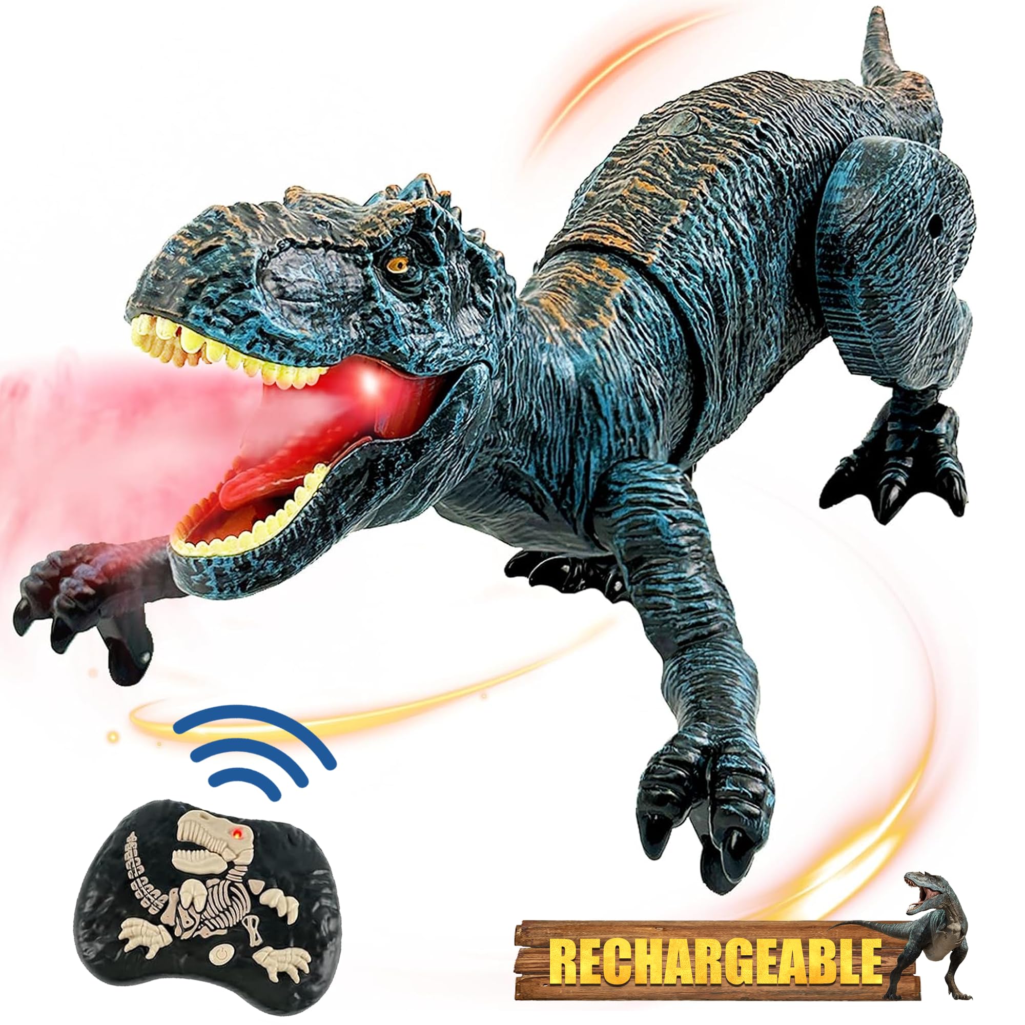 Foto 2 pulgar | Juguete De Dinosaurio Tyrannosaurus Rex Con Control Remoto Para Niños - Venta Internacional.