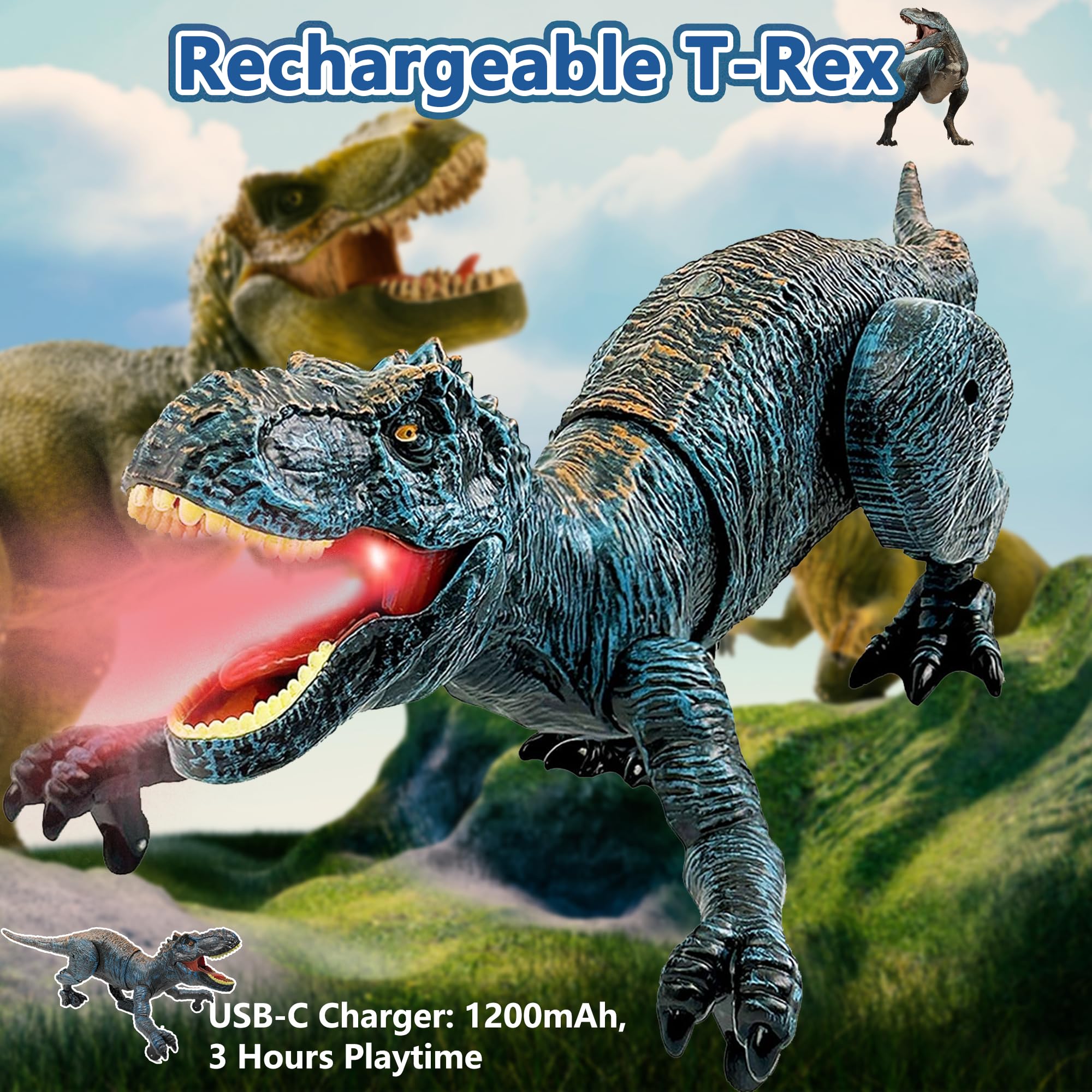 Foto 5 pulgar | Juguete De Dinosaurio Tyrannosaurus Rex Con Control Remoto Para Niños - Venta Internacional.