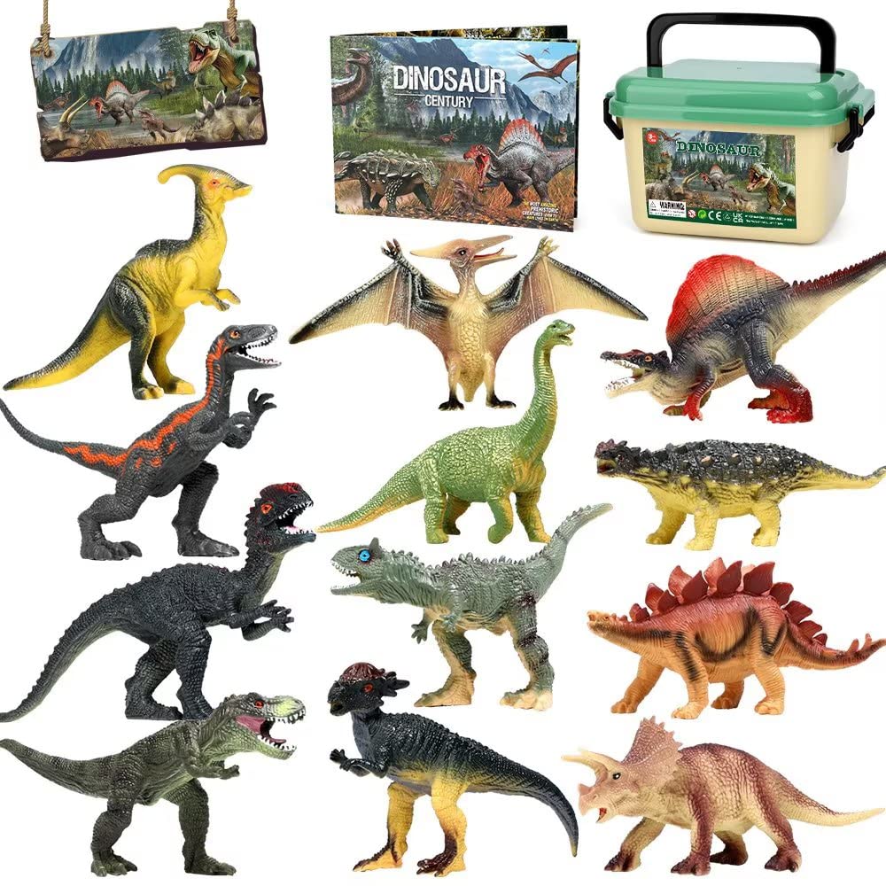 Figuras Realistas De Dinosaur Toys Fruse Jurassic Era, 12 Unidades - Venta Internacional.