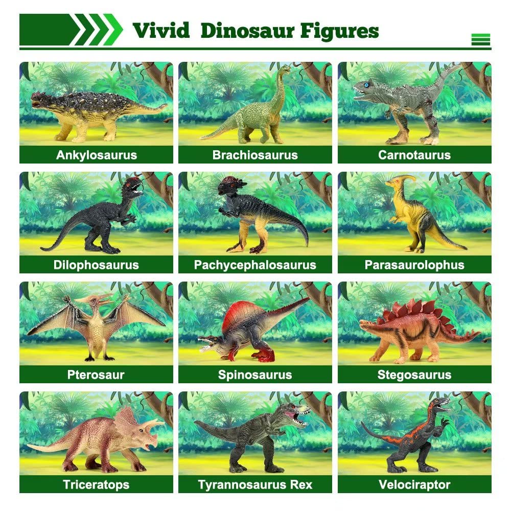 Foto 3 pulgar | Figuras Realistas De Dinosaur Toys Fruse Jurassic Era, 12 Unidades - Venta Internacional.