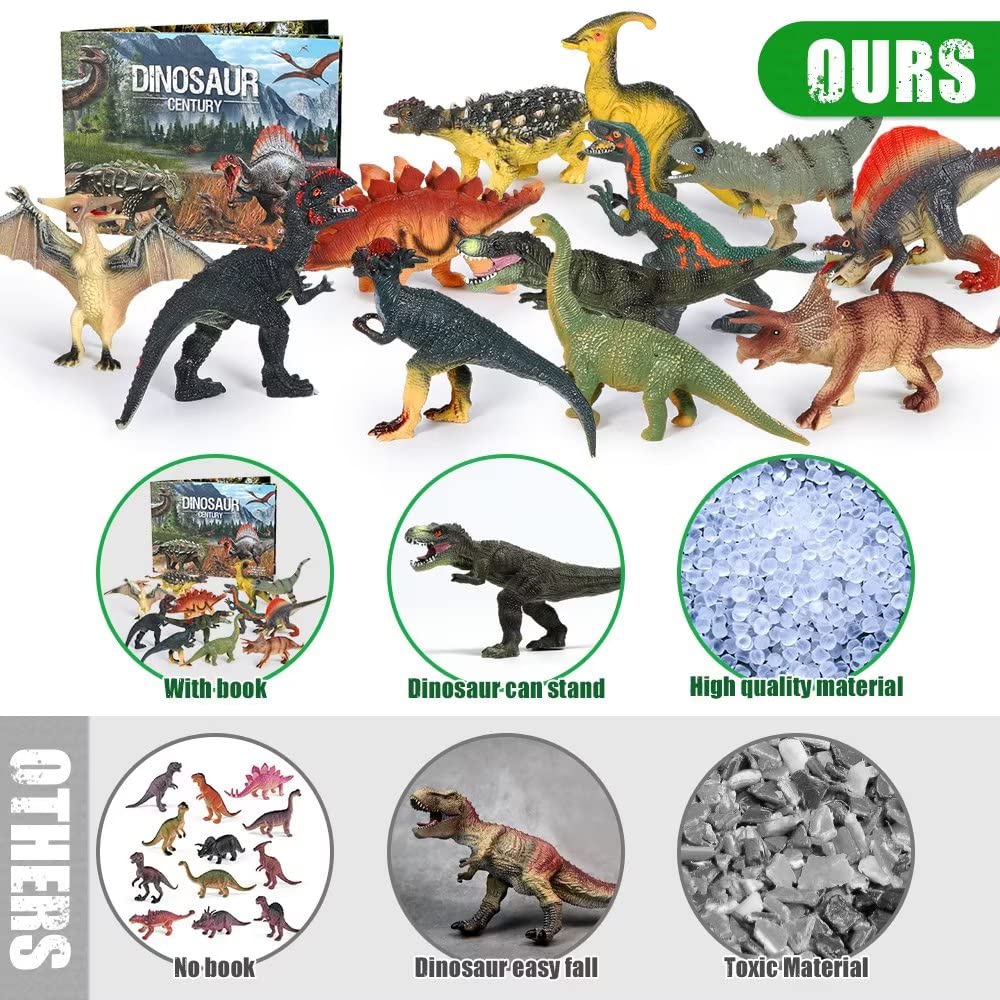 Foto 7 pulgar | Figuras Realistas De Dinosaur Toys Fruse Jurassic Era, 12 Unidades - Venta Internacional.