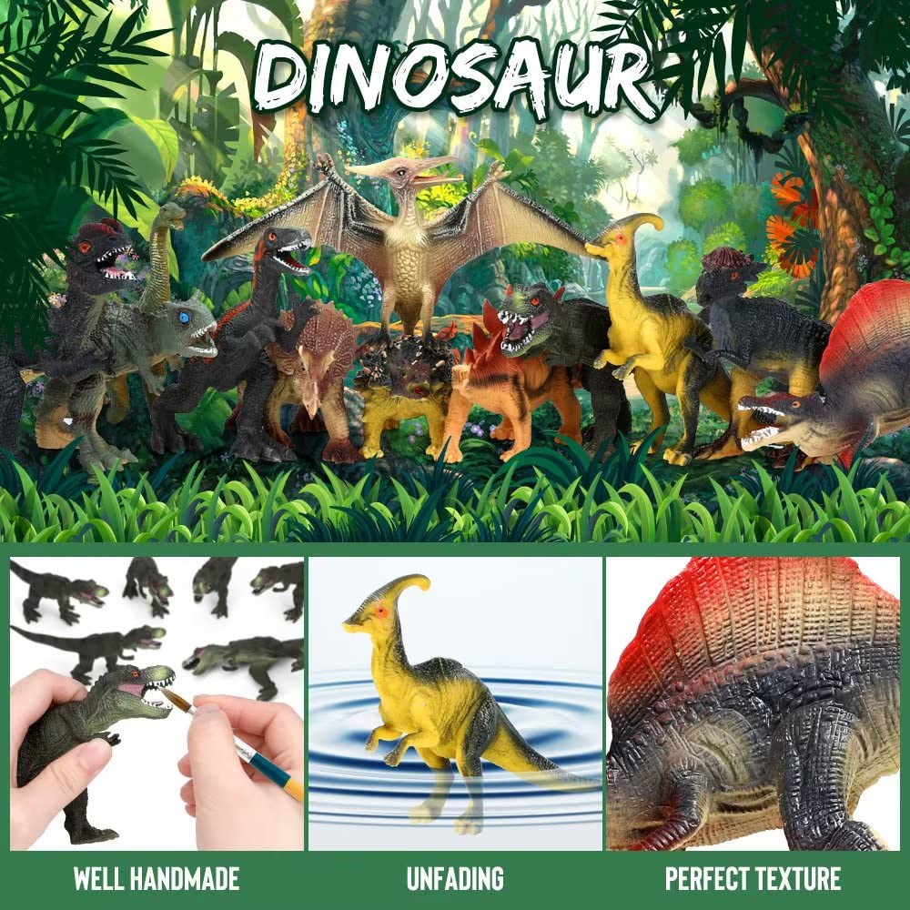 Foto 7 | Figuras Realistas De Dinosaur Toys Fruse Jurassic Era, 12 Unidades - Venta Internacional.