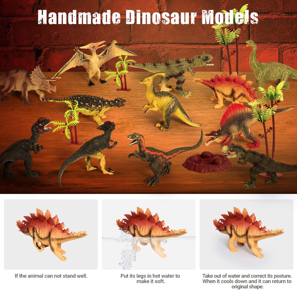 Foto 5 pulgar | Figuras De Juguete Con Forma De Dinosaurio Fruse Jurassic, 12 Unidades, Con Tapete De Juego - Venta Internacional.