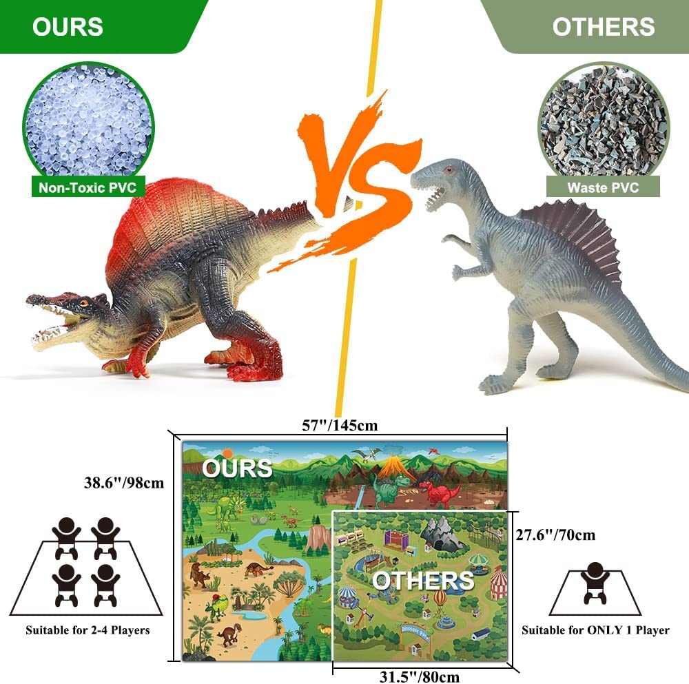 Foto 6 pulgar | Figuras De Juguete Con Forma De Dinosaurio Fruse Jurassic, 12 Unidades, Con Tapete De Juego - Venta Internacional.